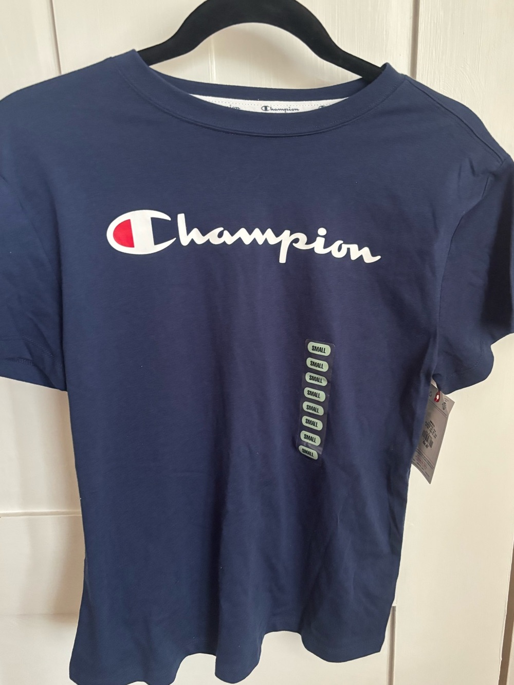 Champion Navy Blue Logo Short Sleeve Tee